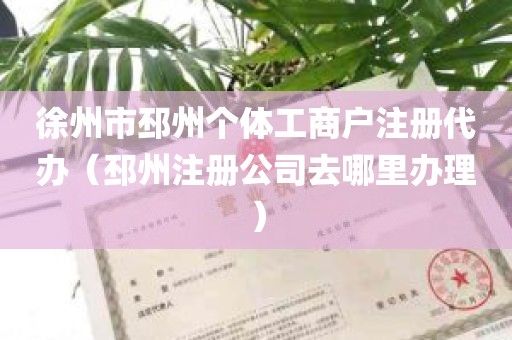 徐州市邳州个体工商户注册代办（邳州注册公司去哪里办理）