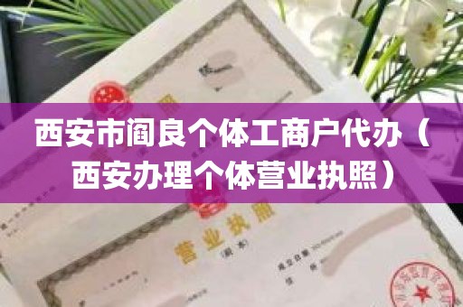 西安市阎良个体工商户代办（西安办理个体营业执照）