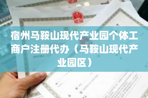 宿州马鞍山现代产业园个体工商户注册代办（马鞍山现代产业园区）