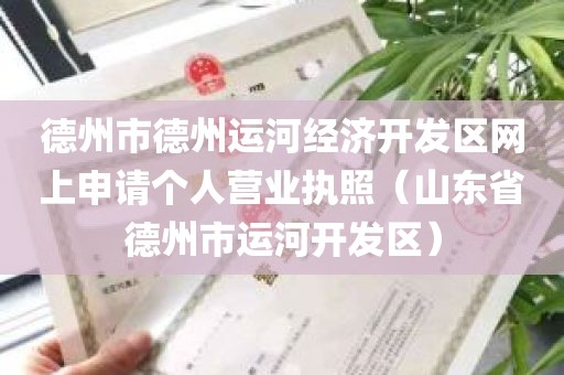 德州市德州运河经济开发区网上申请个人营业执照（山东省德州市运河开发区）
