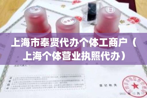 上海市奉贤代办个体工商户（上海个体营业执照代办）