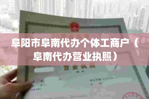 阜阳市阜南代办个体工商户（阜南代办营业执照）