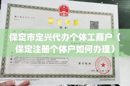 保定市定兴代办个体工商户（保定注册个体户如何办理）