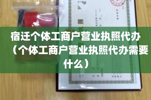 宿迁个体工商户营业执照代办（个体工商户营业执照代办需要什么）