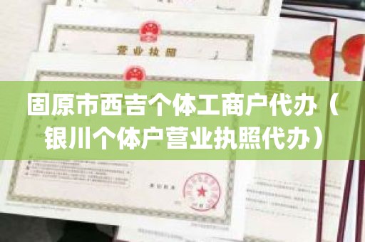 固原市西吉个体工商户代办（银川个体户营业执照代办）