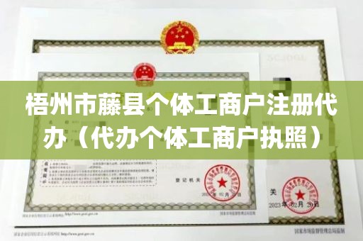 梧州市藤县个体工商户注册代办（代办个体工商户执照）