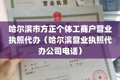 哈尔滨市方正个体工商户营业执照代办（哈尔滨营业执照代办公司电话）