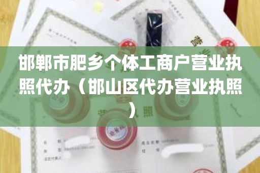 邯郸市肥乡个体工商户营业执照代办（邯山区代办营业执照）