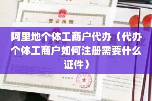 阿里地个体工商户代办（代办个体工商户如何注册需要什么证件）