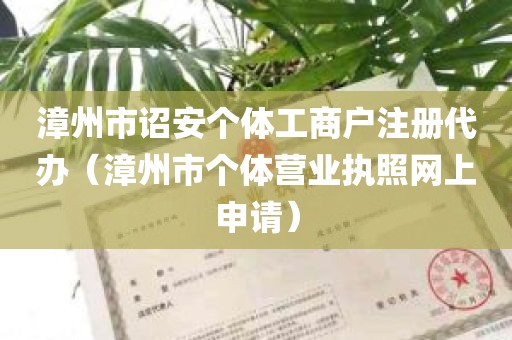 漳州市诏安个体工商户注册代办（漳州市个体营业执照网上申请）