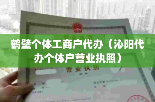 鹤壁个体工商户代办（沁阳代办个体户营业执照）