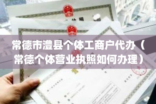 常德市澧县个体工商户代办（常德个体营业执照如何办理）
