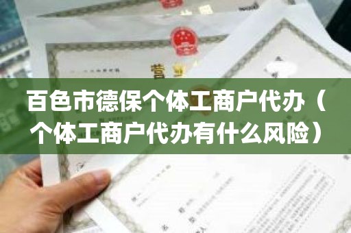 百色市德保个体工商户代办（个体工商户代办有什么风险）