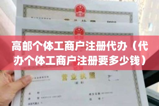 高邮个体工商户注册代办（代办个体工商户注册要多少钱）