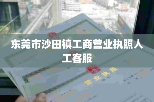 东莞市沙田镇工商营业执照人工客服