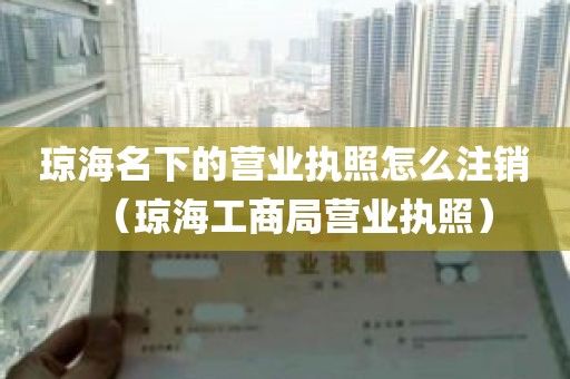 琼海名下的营业执照怎么注销（琼海工商局营业执照）