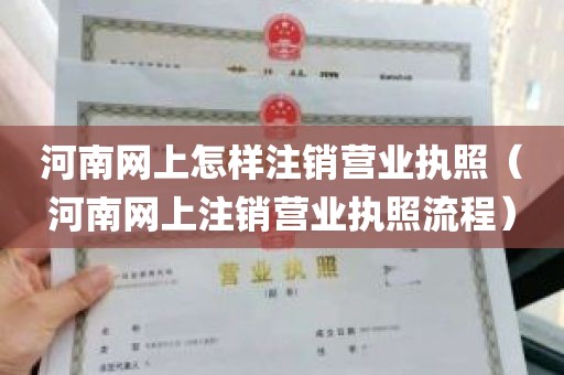 河南网上怎样注销营业执照(河南网上注销营业执照流程)