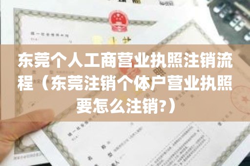 东莞个人工商营业执照注销流程（东莞注销个体户营业执照要怎么注销?）