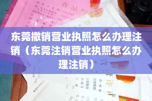 东莞撤销营业执照怎么办理注销（东莞注销营业执照怎么办理注销）