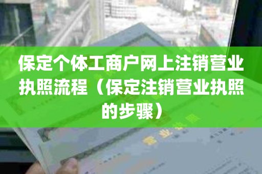 保定个体工商户网上注销营业执照流程（保定注销营业执照的步骤）