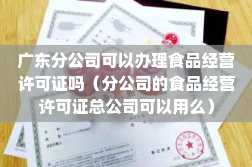 广东分公司可以办理食品经营许可证吗（分公司的食品经营许可证总公司可以用么）
