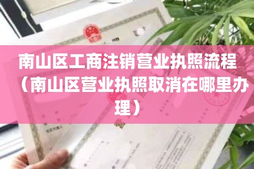 南山区工商注销营业执照流程（南山区营业执照取消在哪里办理）