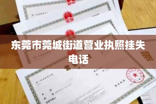 东莞市莞城街道营业执照挂失电话