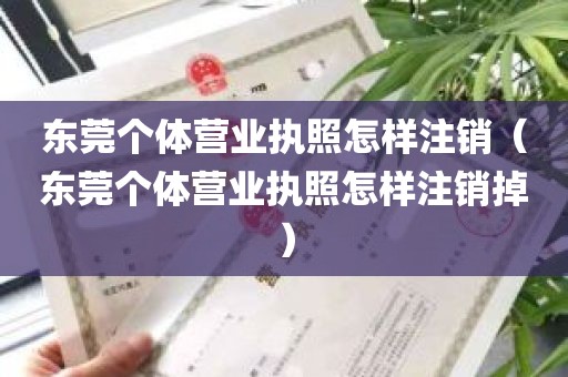 东莞个体营业执照怎样注销（东莞个体营业执照怎样注销掉）