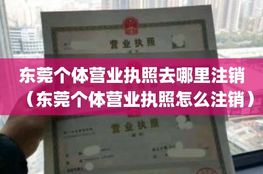 东莞个体营业执照去哪里注销（东莞个体营业执照怎么注销）