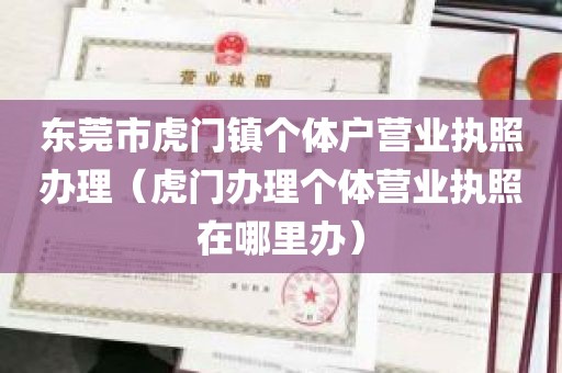 东莞市虎门镇个体户营业执照办理（虎门办理个体营业执照在哪里办）