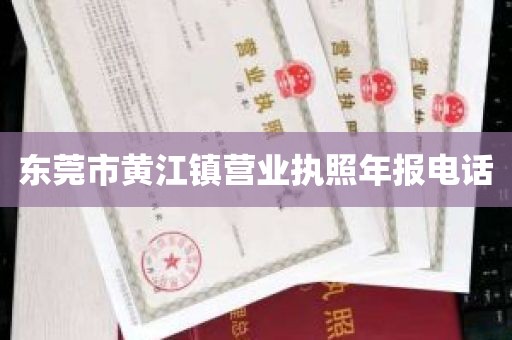 东莞市黄江镇营业执照年报电话