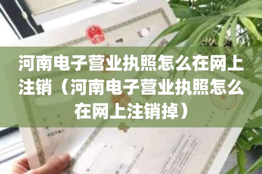 河南电子营业执照怎么在网上注销（河南电子营业执照怎么在网上注销掉）