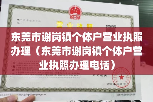 东莞市谢岗镇个体户营业执照办理（东莞市谢岗镇个体户营业执照办理电话）