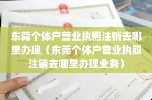 东莞个体户营业执照注销去哪里办理（东莞个体户营业执照注销去哪里办理业务）