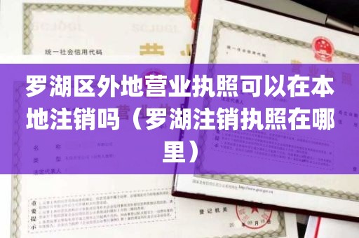 罗湖区外地营业执照可以在本地注销吗（罗湖注销执照在哪里）