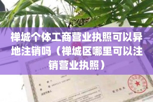 禅城个体工商营业执照可以异地注销吗（禅城区哪里可以注销营业执照）