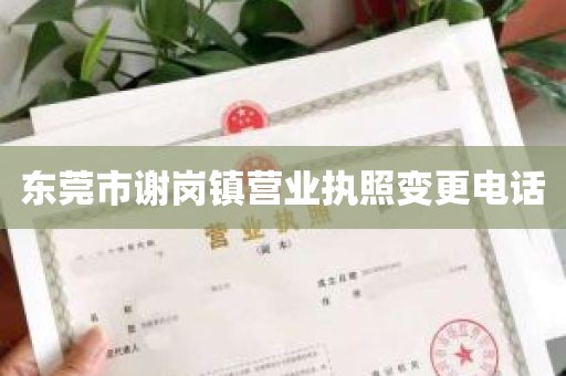 东莞市谢岗镇营业执照变更电话