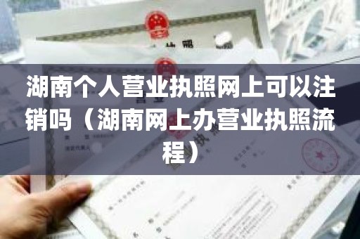 湖南个人营业执照网上可以注销吗（湖南网上办营业执照流程）