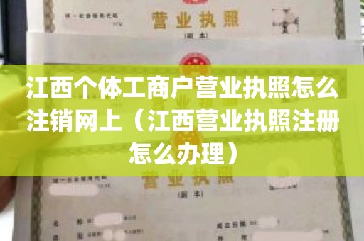 江西个体工商户营业执照怎么注销网上（江西营业执照注册怎么办理）