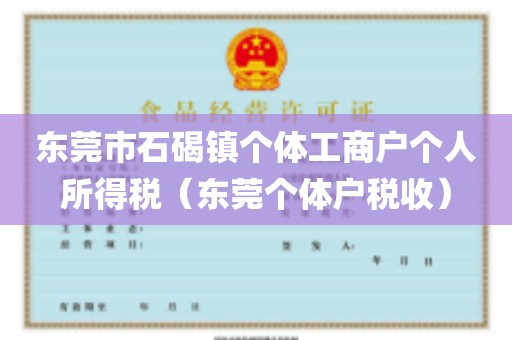 东莞市石碣镇个体工商户个人所得税（东莞个体户税收）