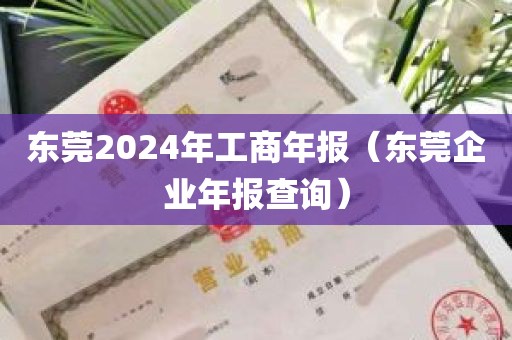 东莞2024年工商年报（东莞企业年报查询）