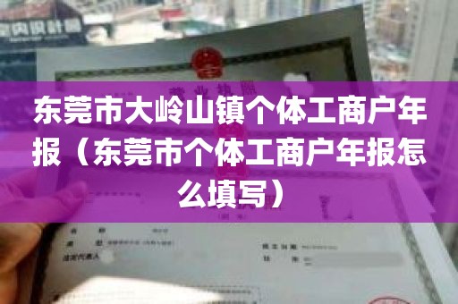 东莞市大岭山镇个体工商户年报（东莞市个体工商户年报怎么填写）