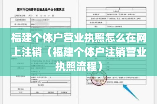 福建个体户营业执照怎么在网上注销（福建个体户注销营业执照流程）