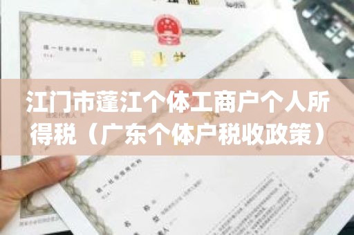 江门市蓬江个体工商户个人所得税（广东个体户税收政策）