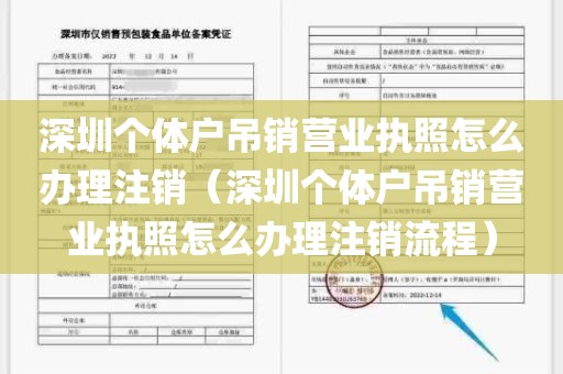 深圳个体户吊销营业执照怎么办理注销（深圳个体户吊销营业执照怎么办理注销流程）