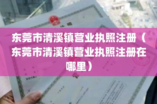 东莞市清溪镇营业执照注册（东莞市清溪镇营业执照注册在哪里）