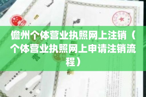 儋州个体营业执照网上注销（个体营业执照网上申请注销流程）