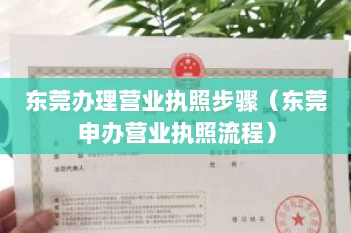 东莞办理营业执照步骤（东莞申办营业执照流程）