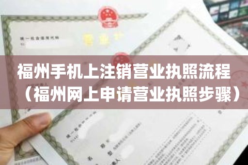 福州手机上注销营业执照流程（福州网上申请营业执照步骤）