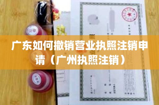 广东如何撤销营业执照注销申请（广州执照注销）